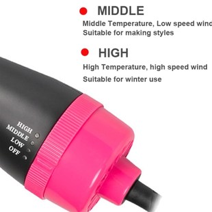 1000W Hair Dryer Brush 2 In1 负离子蓬蓬卷直发梳子热风吹风机