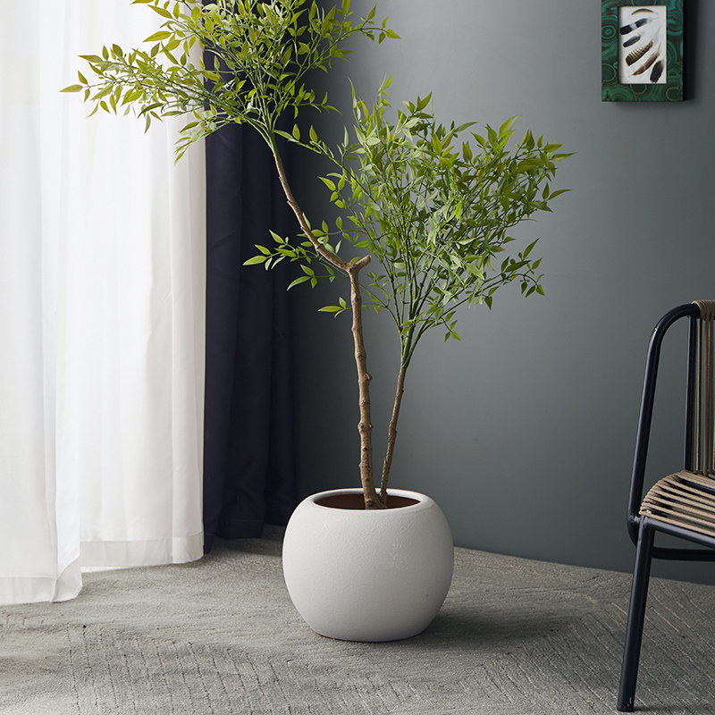 特大号陶瓷花盆白色大圆球家居创意摆件种树酒店仿真绿植花盆大型,家居饰品,花盆,淘宝优惠券,粉丝福利购,淘宝优惠卷