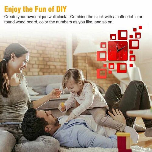 Modern style DIY 3d Large wall clock stickers Kitchen Clocks