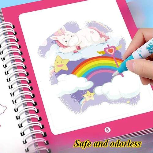 1pcs Coloring Books for Kids Magic Water Book with Pen 2 To