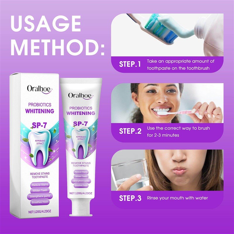 ORALHOE Probiotic Toothpaste for Oral Care and Teeth Cleanin - 实物图