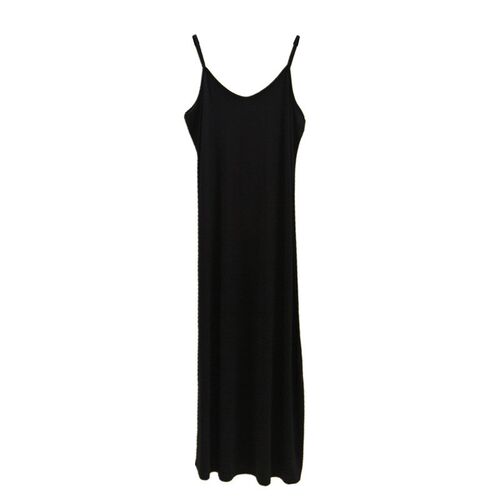 Sling dress, figure-flattering bottom dress, female v-neck m