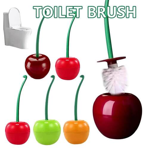 Cherry Shape Toilet Brush With Standing Base Long Handle Toi