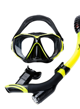 TUO浮潜三宝近视深潜水眼镜全干式呼吸管器装游泳面罩潜水装备