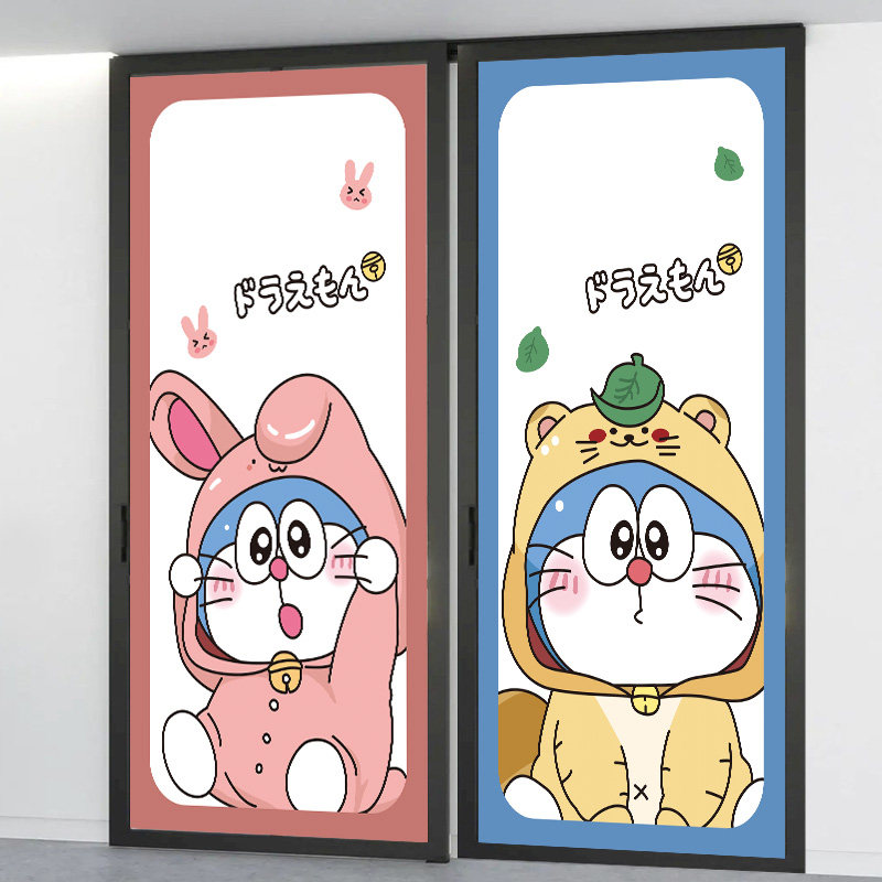 门贴纸整张入户旧木推拉玻璃门翻新自粘卡通哆啦梦可爱防水贴画,家居饰品,门贴,淘宝优惠券,粉丝福利购,淘宝优惠卷