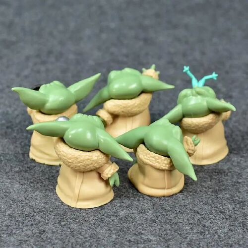 Baby Yoda Grogu Mandalorian Action Figure Toys 4-7cm Yoda