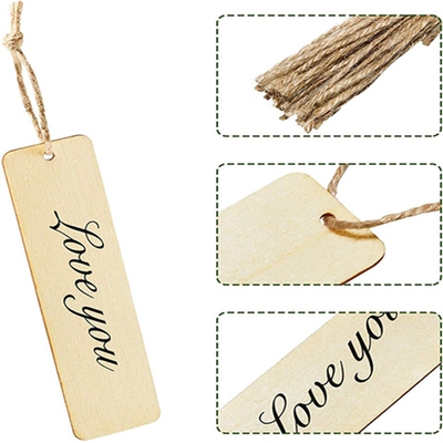 Wood Bookmark Bulk Blank Bookmarks with Ropes Wooden Book Ma