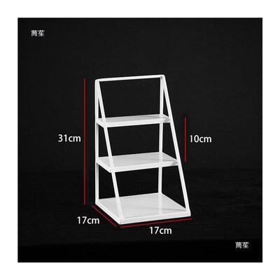 White Iron Dessert Table Ornament Display Stand Cake Tray