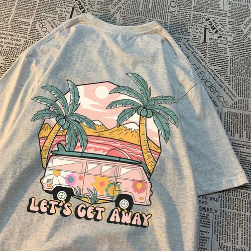 LetS Get Away Take The Bus Go On Vacation Printing Men