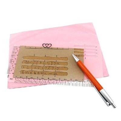 4 Pcs Craft Addressing Guide Note Multi-use Letter