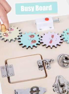Montessori Busy Board for Toddlers Wooden Sensory Toys Toddl