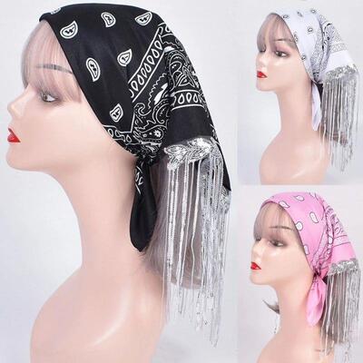 Cowgirl Bandanas Sequin Women Bachelorette Bandanas Tassel T