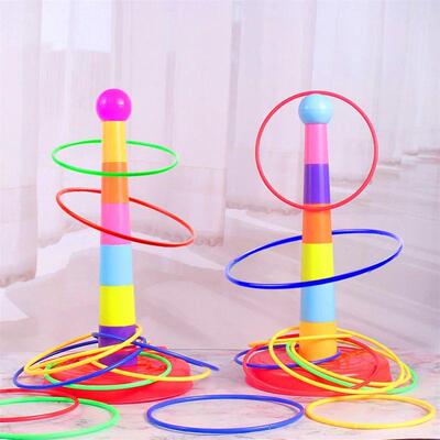 Kids Stacking Layers & Throwing Rings Circle Game Children O