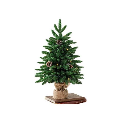 Pine Green Christmas Tree Decor with Snowflakes Winter Snow