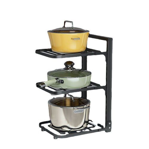 Adjustable Pot Rack Organizer, Kitchen Stainless Steel Pot S