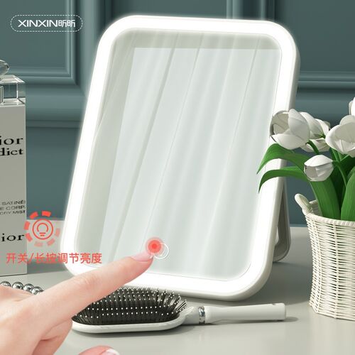 led cosmetic mirror with light fill light dormitory desktop - 封面