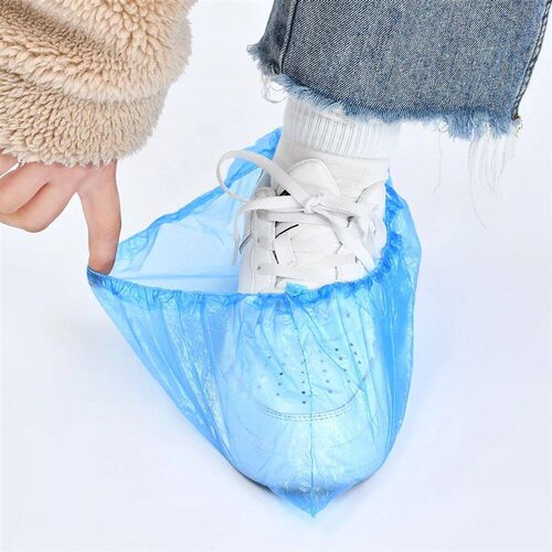 100pc/et Platic Dipoable Waterproof Shoe ver Non-Slip Wear-R