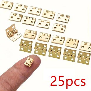 25Pcs Mini Small Metal Hinge for 1/12 House Miniature Cabine