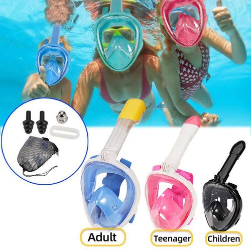 Underwater Snorkeling Full Face Children Swimming Mask Set S