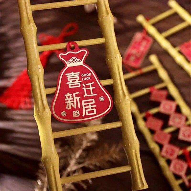 Ladder Home Decor Mini House Landscape Ladder Decor Chinese