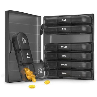 1PC Weekly Pill Case Pillbox 7 Days Medicine Tablet Box Port