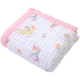 Cotton Muslin Swaddle Blankets for Newborn Baby Tassel Recei