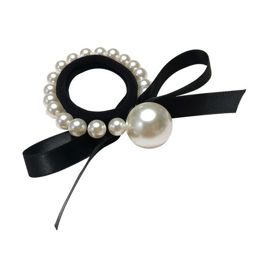 Fashion Woman Big Pearl Hair Ties  Korean Style Hairband Scr