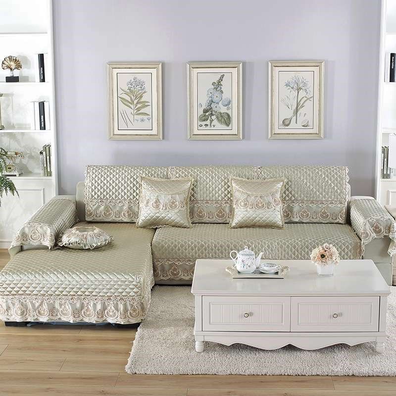 天丝压花沙发垫布艺防滑四季通用沙发罩高级感现代沙发,居家布艺,沙发套,淘宝优惠券,粉丝福利购,淘宝优惠卷