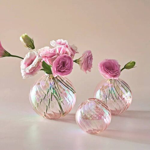 Iridescent Ball Vases Decoration Home Living Room Flower Pot