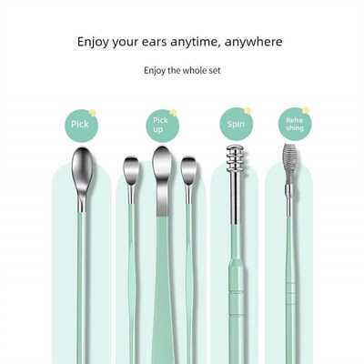 6PCS Ear Cleaner Wax Removal Tool Earpick Sticks Earwax Remo