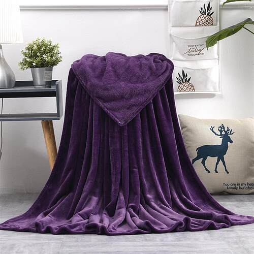 Warm Coral Fleece Blanket Winter Sheet Bedspread Sofa Throw
