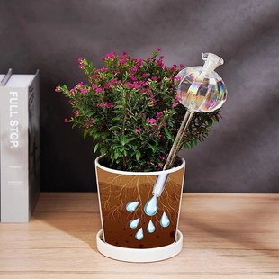 Glass Automatic Plant Watering Bulbs Shape Flower Plant Wate