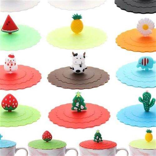 24 Colors 10cm Reusable Silicone Cup ver Cute Seal Suction C