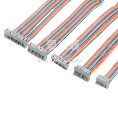 1pcs 2.54mm pitch JTAG ISP gray white flat ribbon data cable