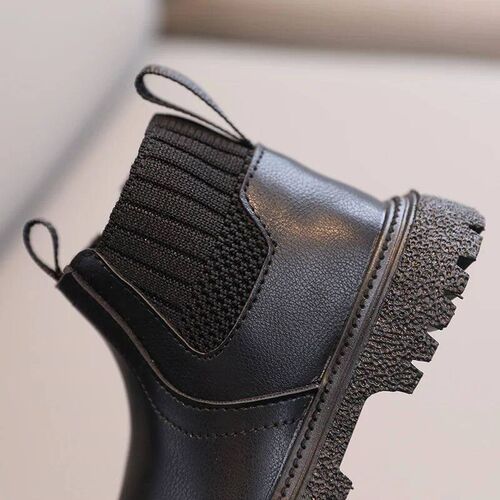 British Style Boys And Girls Side Zipper Non-Slip Short Boot