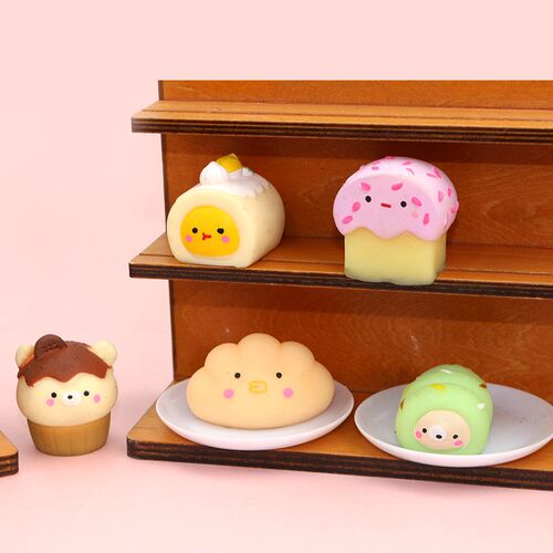 Squishy Mochi food Toys squeezy元气烘培坊甜点惊喜捏捏乐盲盒