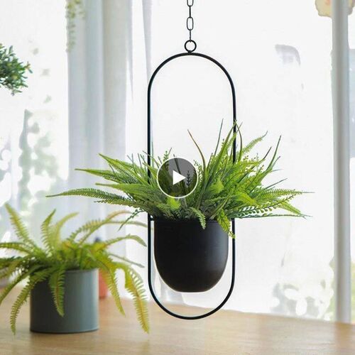 Metal Flower Basket Decor Flower Pot Decorative Metal Pots H