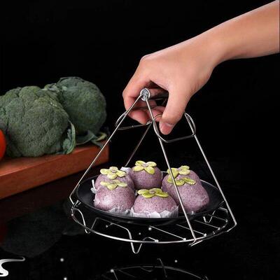1Pcs Stainless Steel Steamer Rack Multifunction Pot Steaming