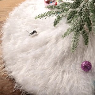 Christmas Tree Skirts White Plush Mat Navidad Plush Skirt