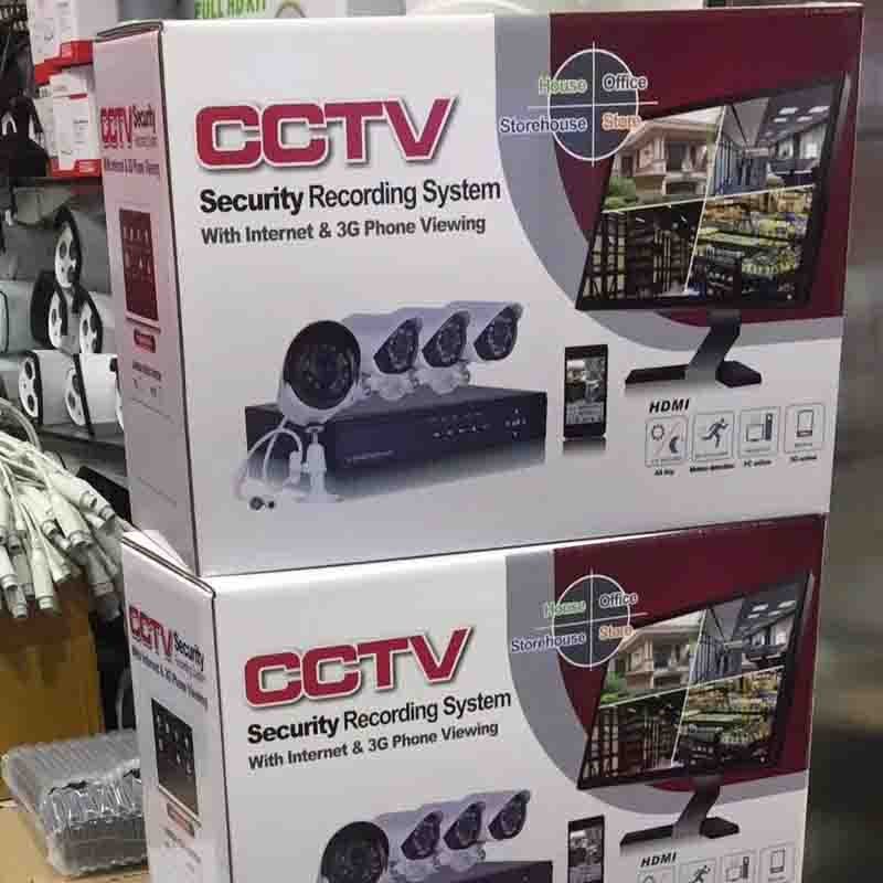 monitor set 4CH HD DVR KIT CCTV Camera System 800tvl cctv