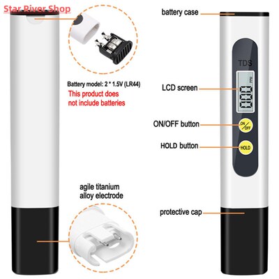 Digital PH TDS Meter Tester Temperature Pen Water Purity PPM