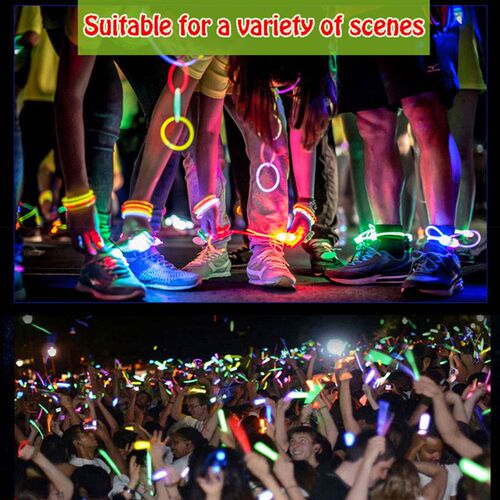 100Pcs Fluorescence Glow Sticks Halloween Party Decor Suppli