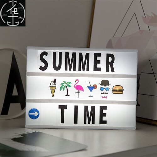 LED creative letter A4 light box Girl room decoration lights