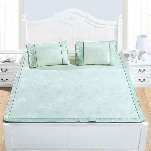 冰丝席凉席1.5m单人可折叠夏日小清新空调软席1.8米水洗凉感席子