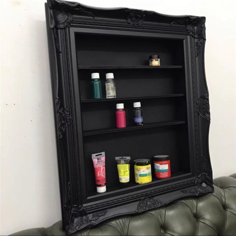 天隆出口欧洲实木画框香水架颜料架搁物架首饰柜欧式古典中古复古