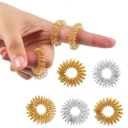 5pcs/Lot Finger Massage Ring Acupuncture Ring Health Care Bo