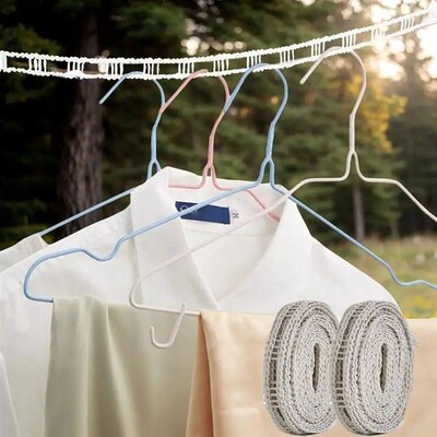 2PCS Portable Windproof Clothesline Space-Saving Adjustable