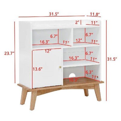 Sideboard Buffet Cabinet Wood Floor Storage Console Table
