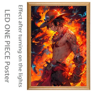 LED lights one piece poster ONEPIECE Hanging paintings decor