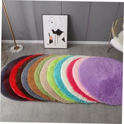 nordic round carpet bedroom chair cushion rug floor mat
